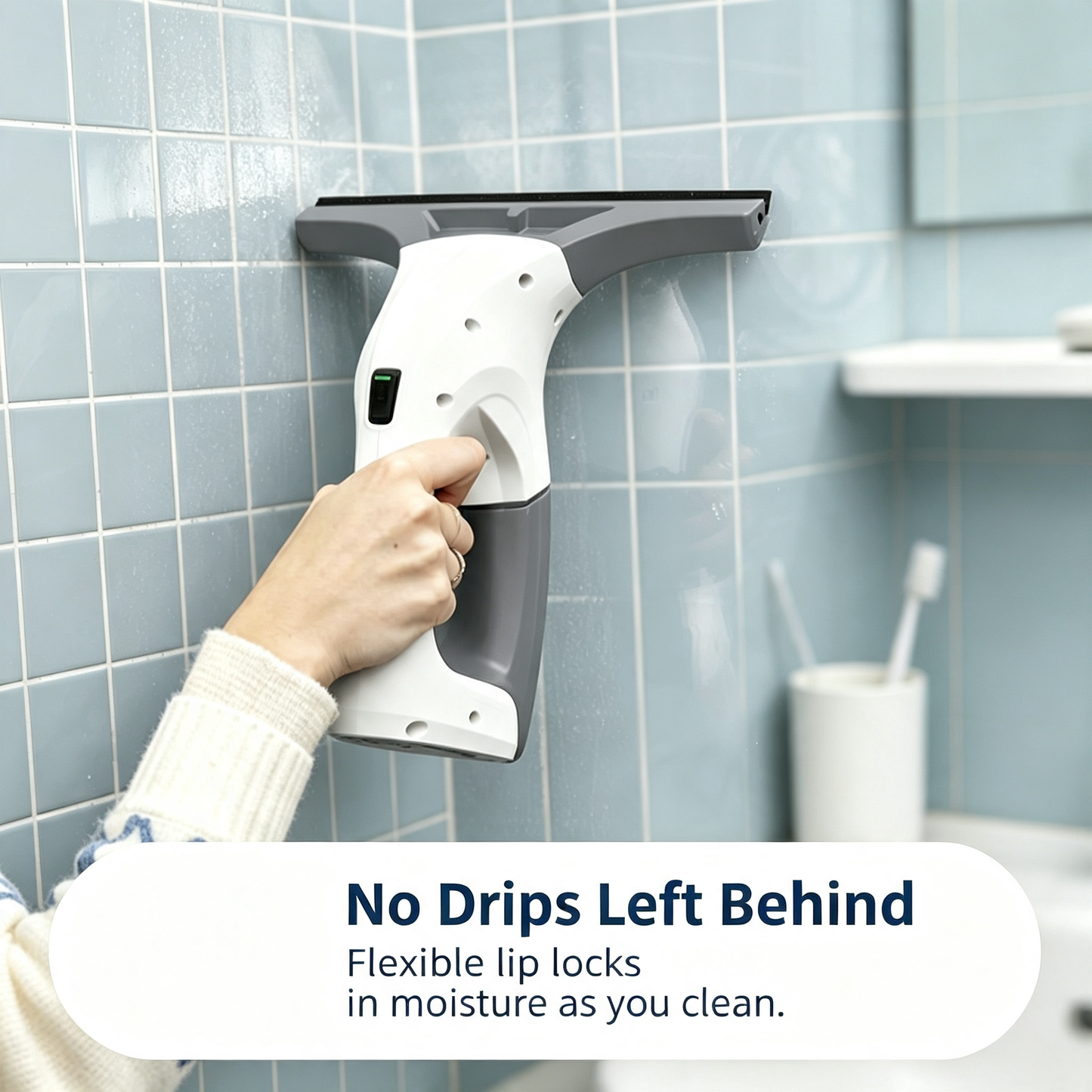 Hand‑held Cordless Window Vacuum Cleaner for Glass Mirror & Tile Surface