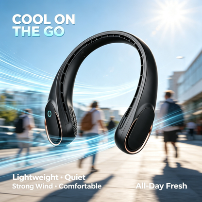 Hands-Free Neck Hanging Air Cooling Fan for Summer Outdoor