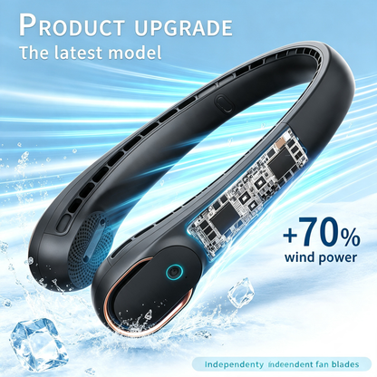Hands-Free Neck Hanging Air Cooling Fan for Summer Outdoor